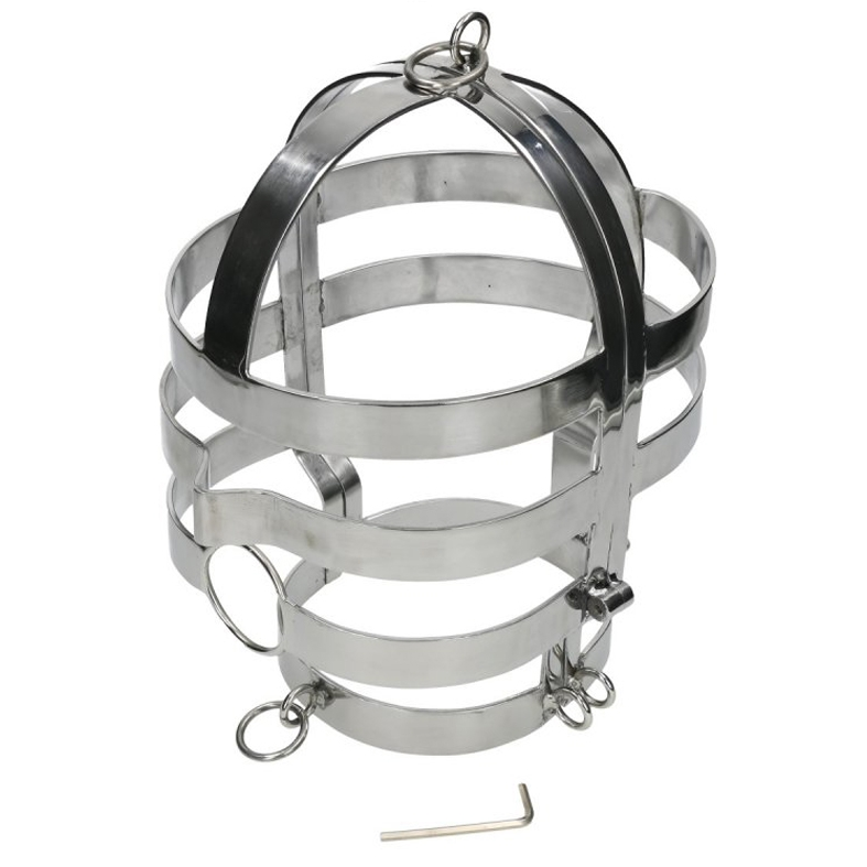 Metal Hard-Maschera con collana in acciaio · Accessori BDSM (immagine 2)