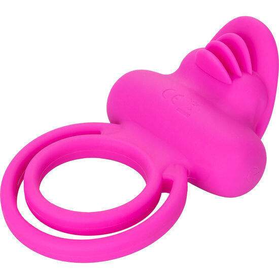 Calexotics-Anello a doppio vibratore con stimolatore · Anelli & Guaine per pene (imaginea 2)