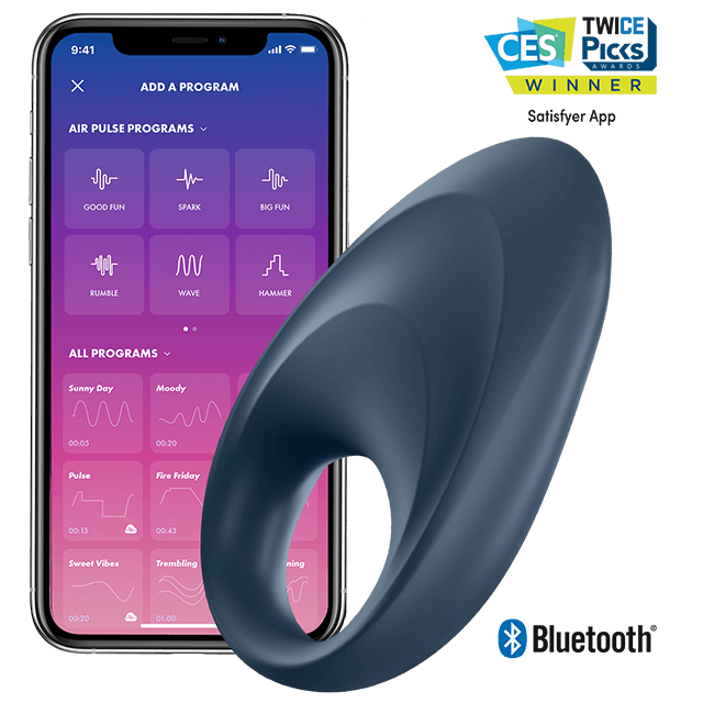 Satisfyer Connect-Mighty One Ring Vibratore App-Silicone · Anelli & Guaine per pene