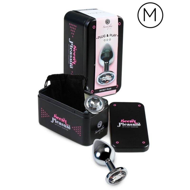 Secretplay Toys-Plug anale Trasparente Alluminio 7cm-Metal · Accessori BDSM (immagine 2)