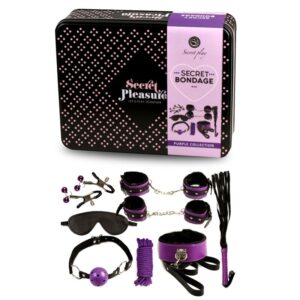 Secretplay 100% Fetish-Bdsm Set 8PCS Purble/Black-Pelle Ecologica · Accessori BDSM (immagine 3)