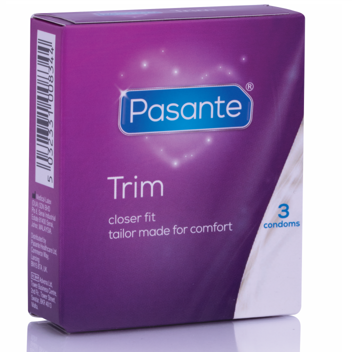 Pasante-Thin Trim Preservativi sottili, 3 pezzi · Preservativi