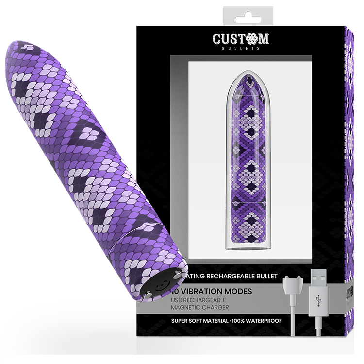 Custom Bullets-Bullet Magnetic Snake Violet Ricaricabile 10