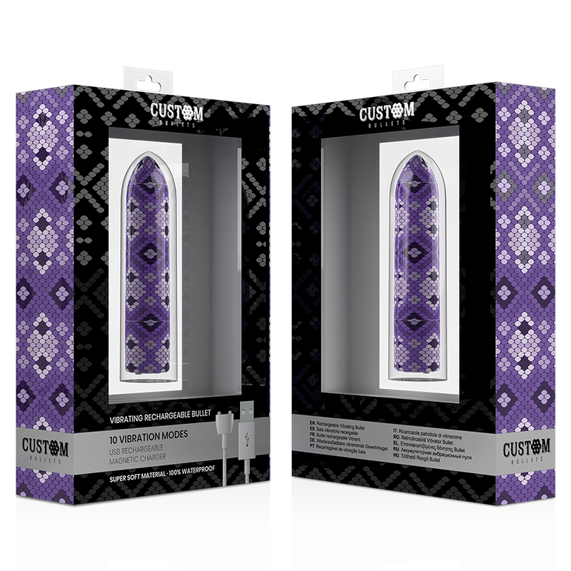 Custom Bullets-Bullet Magnetic Snake Violet Ricaricabile 10 2 Custom Bullets-Bullet Magnetic Snake Violet Ricaricabile 10 · Vibratori (imaginea 2)