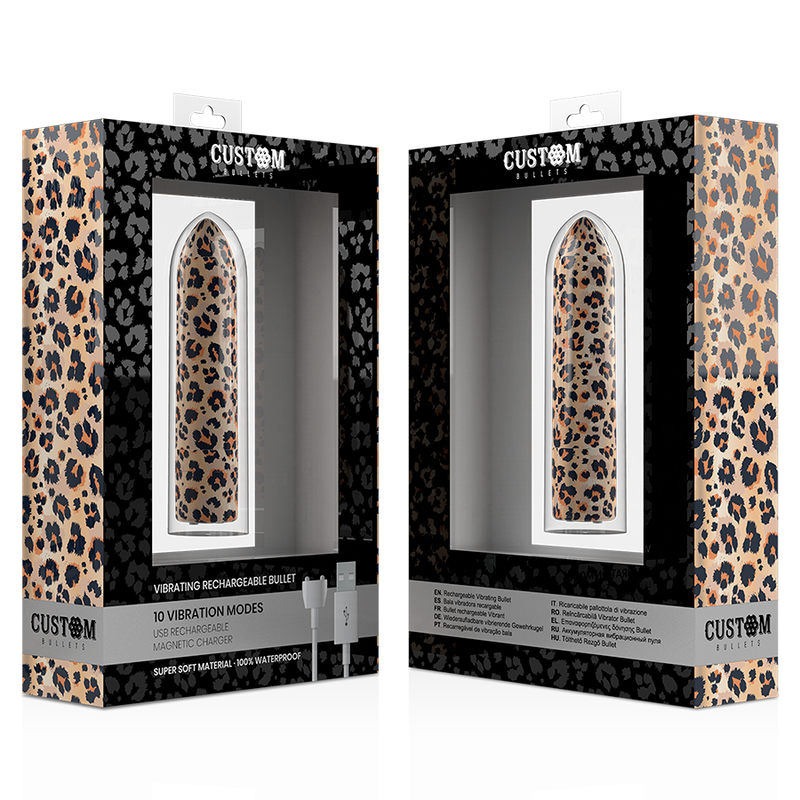Custom Bullets-Leopard Magnetic 10 Intensità-Silicone, 10 velocità 3 Custom Bullets-Leopard Magnetic 10 Intensità-Silicone, 10 velocità · Vibratori (imaginea 3)