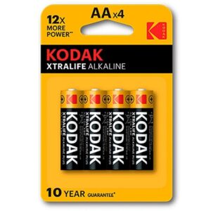 Kodak-Xtralife Batterie Alcaline AA LR6, Blister 4 Pezzi