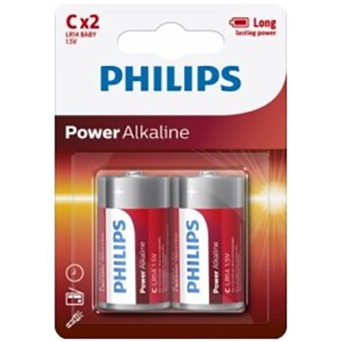 Phillips-Batterie di potenza Batteria C LR14 Pack 2 · Batterie & Accessori