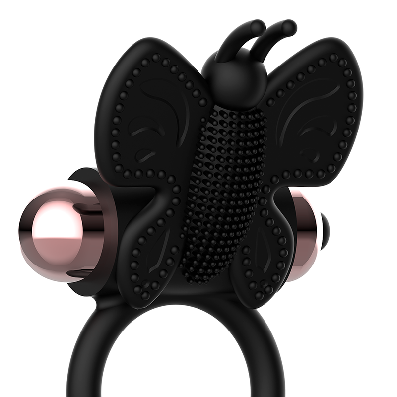 Coquette Toys-Anello vibratore farfalla Nero/Oro-Silicone — COQUETTE CHIC DESIRE · Anelli & Guaine per pene (immagine 2)