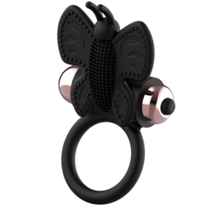 Coquette Toys-Anello vibratore farfalla Nero/Oro-Silicone — COQUETTE CHIC DESIRE · Anelli & Guaine per pene (immagine 7)