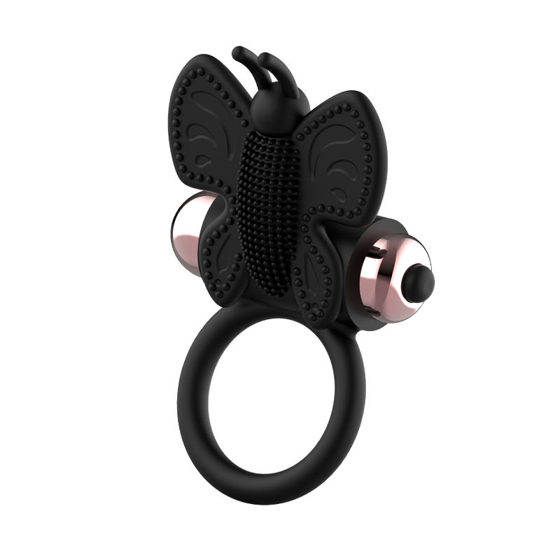 Coquette Toys-Anello vibratore farfalla Nero/Oro-Silicone — COQUETTE CHIC DESIRE · Anelli & Guaine per pene (immagine 5)