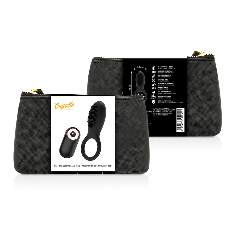 Coquette Toys-Anello vibrante con telecomando ricaricabile 2 Coquette Toys-Anello vibrante con telecomando ricaricabile — COQUETTE CHIC DESIRE · Anelli & Guaine per pene (imaginea 2)