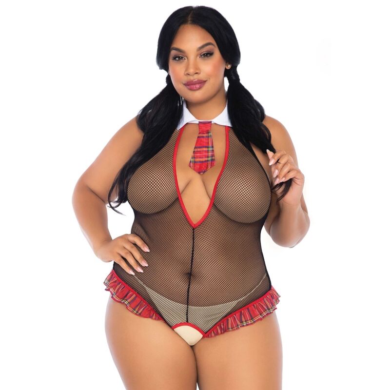 Leg Avenue-Teddy Tagliato Stile Studentessa Taglia Altro 1 Leg Avenue-Teddy Tagliato Stile Studentessa Taglia Altro · Lingerie erotica
