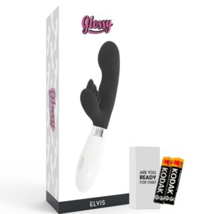 Glossy-Elvis Rabbit Black-Silicone, 10 velocità, Rotazione · Vibratori (imaginea 7)
