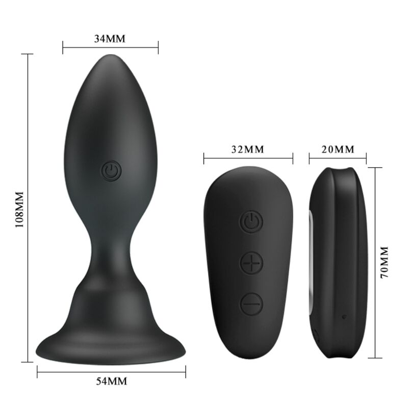 Mr Play-Plug anale Vibratore con telecomando Nero-Silicone, 12 velocità 5 Mr Play-Plug anale Vibratore con telecomando Nero-Silicone, 12 velocità · Giocattoli anali (imaginea 5)