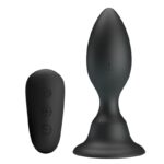 Mr Play-Plug anale Vibratore con telecomando Nero-Silicone, 12 velocità · Giocattoli anali