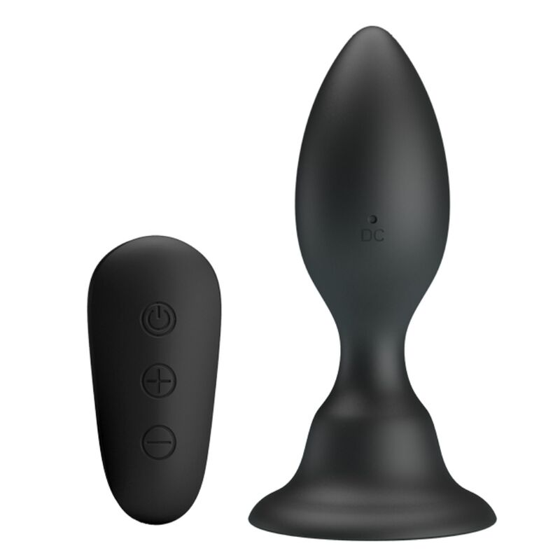 Mr Play-Plug anale Vibratore con telecomando Nero-Silicone, 12 velocità 1 Mr Play-Plug anale Vibratore con telecomando Nero-Silicone, 12 velocità · Giocattoli anali