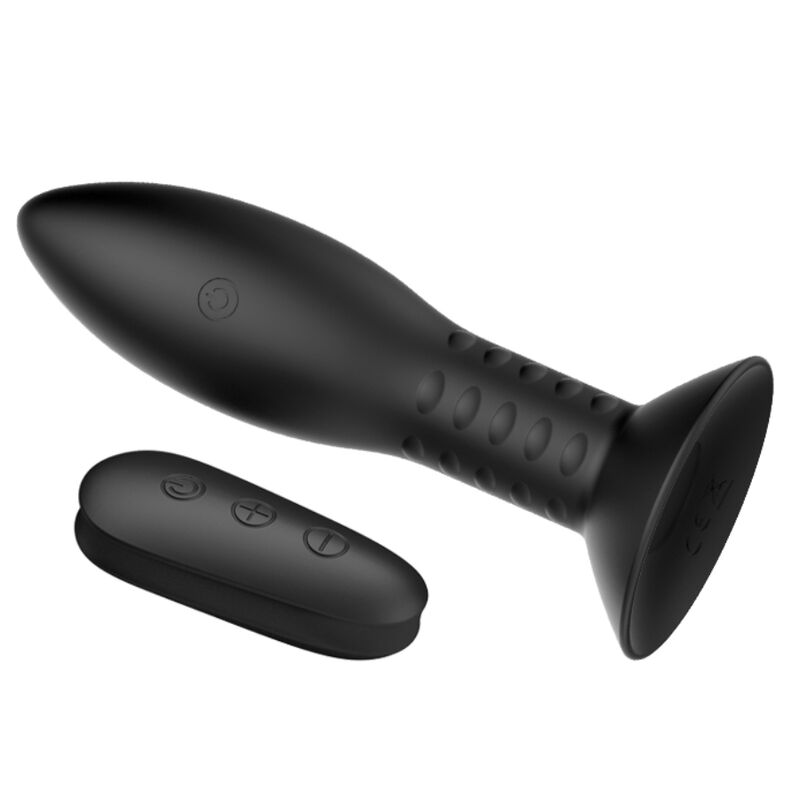 Mr Play-Plug anale a sfere rotanti nere e telecomando in silicone · Giocattoli anali (imaginea 6)