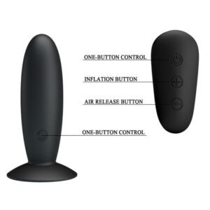 Mr Play-Plug anale Vibratore con telecomando Nero 12 velocità · Giocattoli anali (immagine 2)