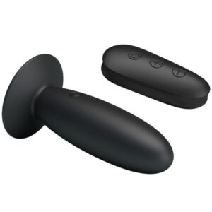 Mr Play-Plug anale Vibratore con telecomando Nero 12 velocità · Giocattoli anali (immagine 3)