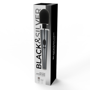 Black&silver-Dexter Wand di Massaggio-Silicone, 10 velocità, Ricaricabile — BLACK&SILVER · Vibratori (imaginea 4)