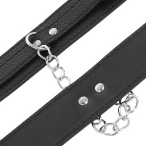 Darkness Bondage-Darkness Polsini in pelle nera strutturata · Bondage & Manette (imaginea 4)