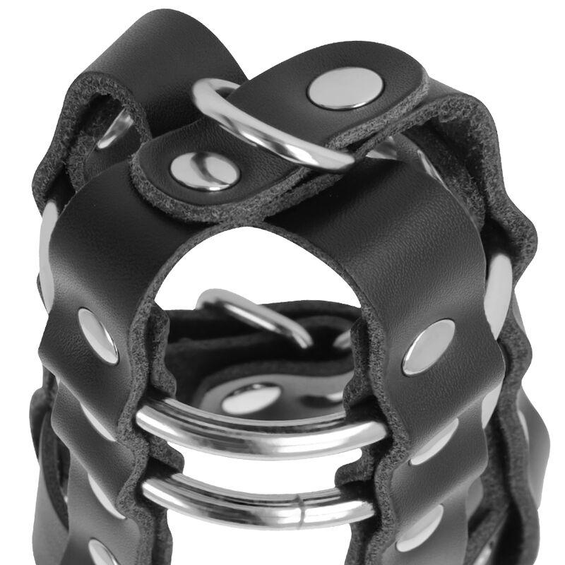 Darkness Bondage-Gabbia di castità in pelle vegana con lucchetto 3 Darkness Bondage-Gabbia di castità in pelle vegana con lucchetto · Accessori BDSM (imaginea 3)