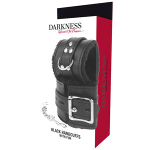 Darkness Bondage-Manette Bdsm imbottite con pelliccia Nera-PVC · Bondage & Manette (immagine 4)