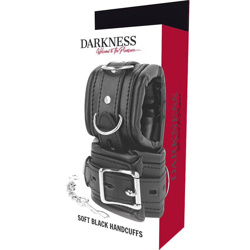Darkness Bondage-Manette imbottite Bdsm, Pu e Metallo · Accessori BDSM (immagine 2)