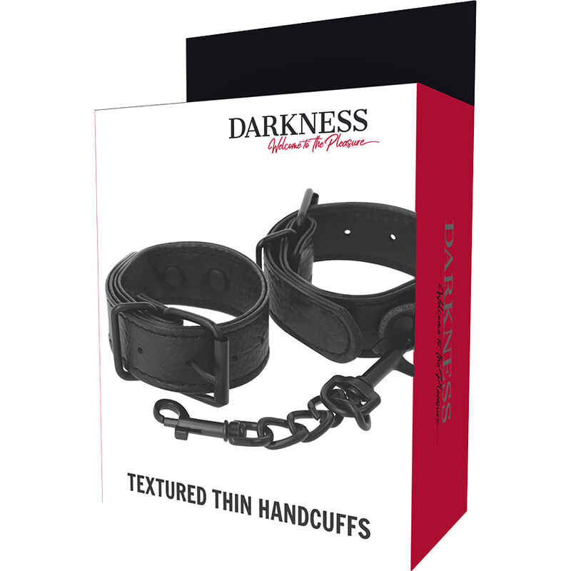 Darkness Bondage-Manette sottili strutturate Larghezza Grande Metallo · Bondage & Manette (immagine 2)