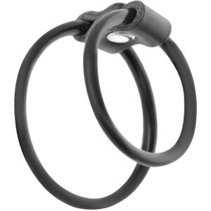 Darkness Bondage-Anello Doppio Miglioramento per Pene-TPR · Anelli & Guaine per pene (immagine 4)