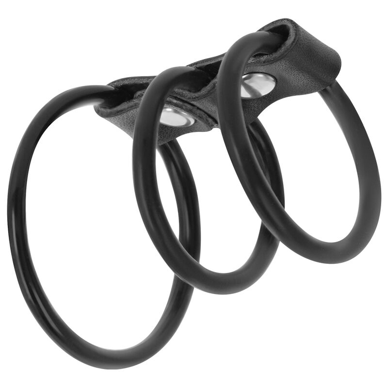 Darkness Bondage-Set di 3 anelli flessibili per pene-TPR · Anelli & Guaine per pene (imaginea 4)