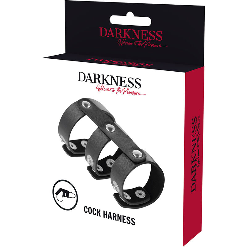 Darkness Bondage-Doppio anello regolabile in pelle per il pene e 5 Darkness Bondage-Doppio anello regolabile in pelle per il pene e · Anelli & Guaine per pene (imaginea 5)