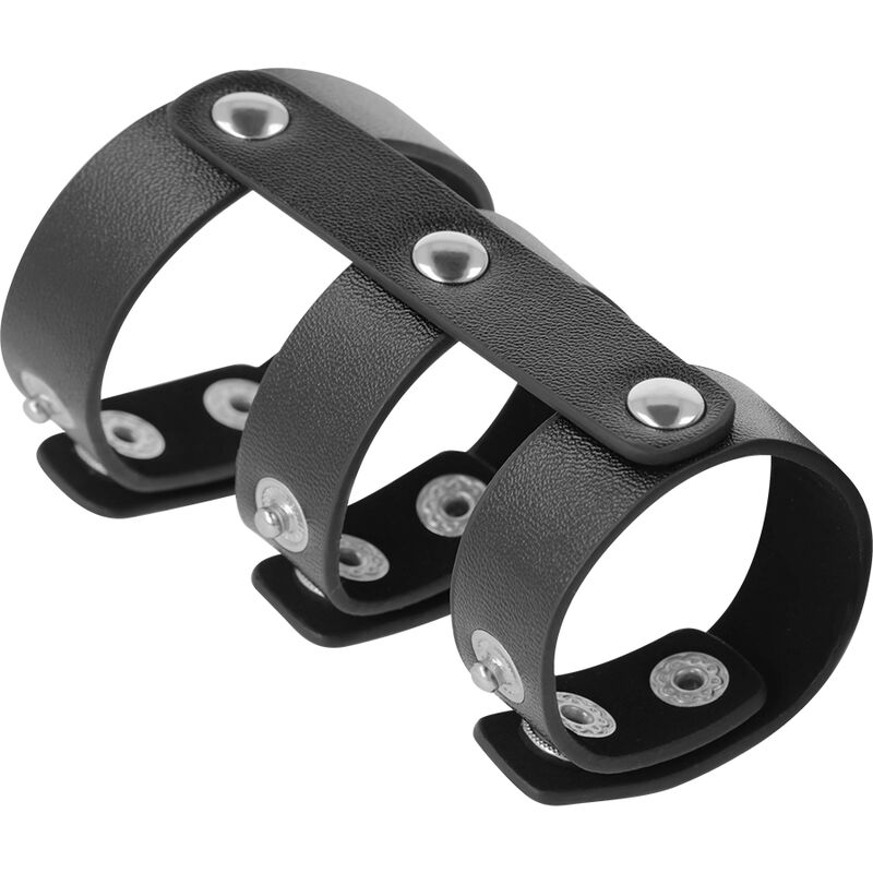 Darkness Bondage-Doppio anello regolabile in pelle per il pene e 2 Darkness Bondage-Doppio anello regolabile in pelle per il pene e · Anelli & Guaine per pene (imaginea 2)