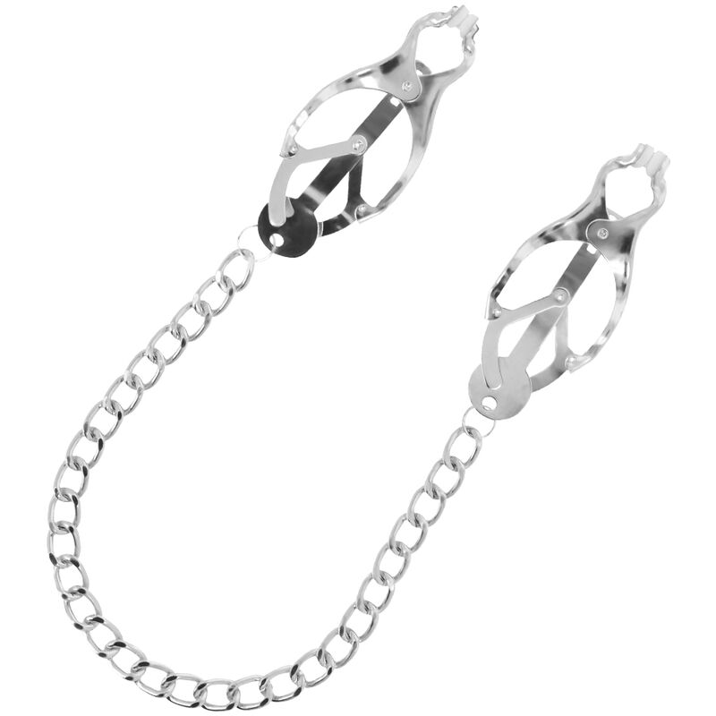 Darkness Bondage-Morsetti metallici per capezzoli a catena · Accessori BDSM (immagine 4)
