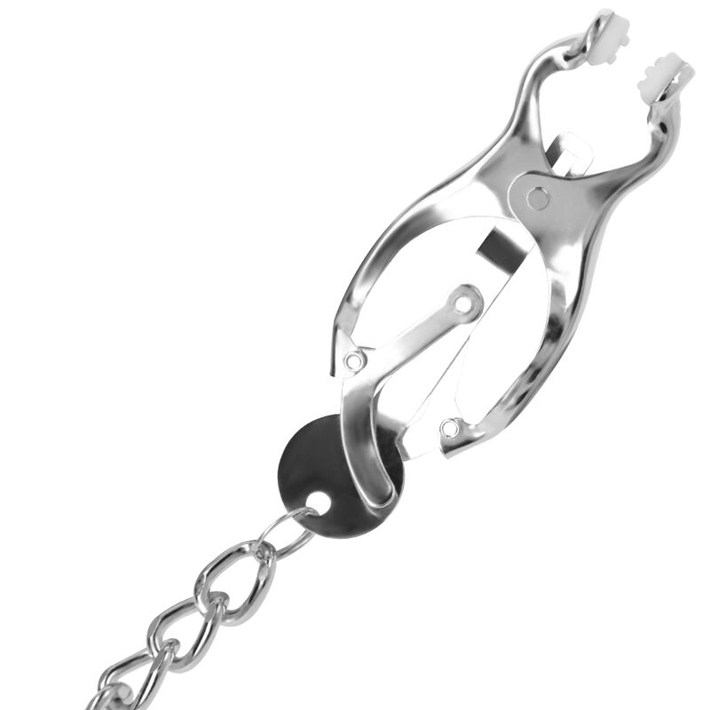 Darkness Bondage-Morsetti metallici per capezzoli a catena · Accessori BDSM (immagine 2)