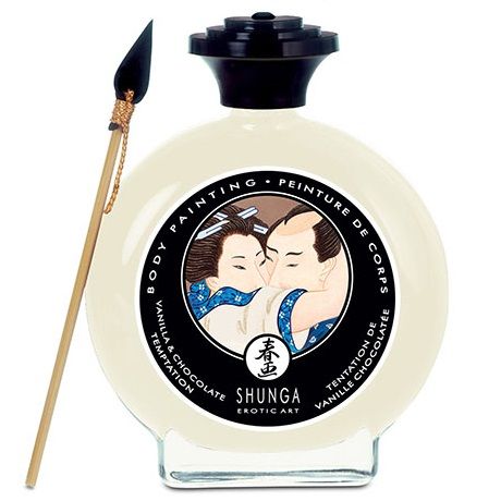 Shunga-Vernice corporea commestibile alla vaniglia e al cioccolato 1 Shunga-Vernice corporea commestibile alla vaniglia e al cioccolato · Sesso orale & Corpo
