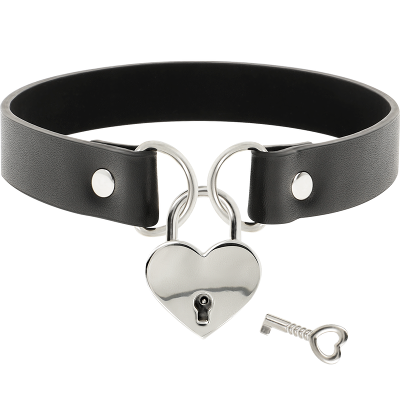 Coquette Accessories-Collana in Pelle Vegana con Accessorio Cuore 2 Coquette Accessories-Collana in Pelle Vegana con Accessorio Cuore — COQUETTE CHIC DESIRE · Bondage & Manette (imaginea 2)