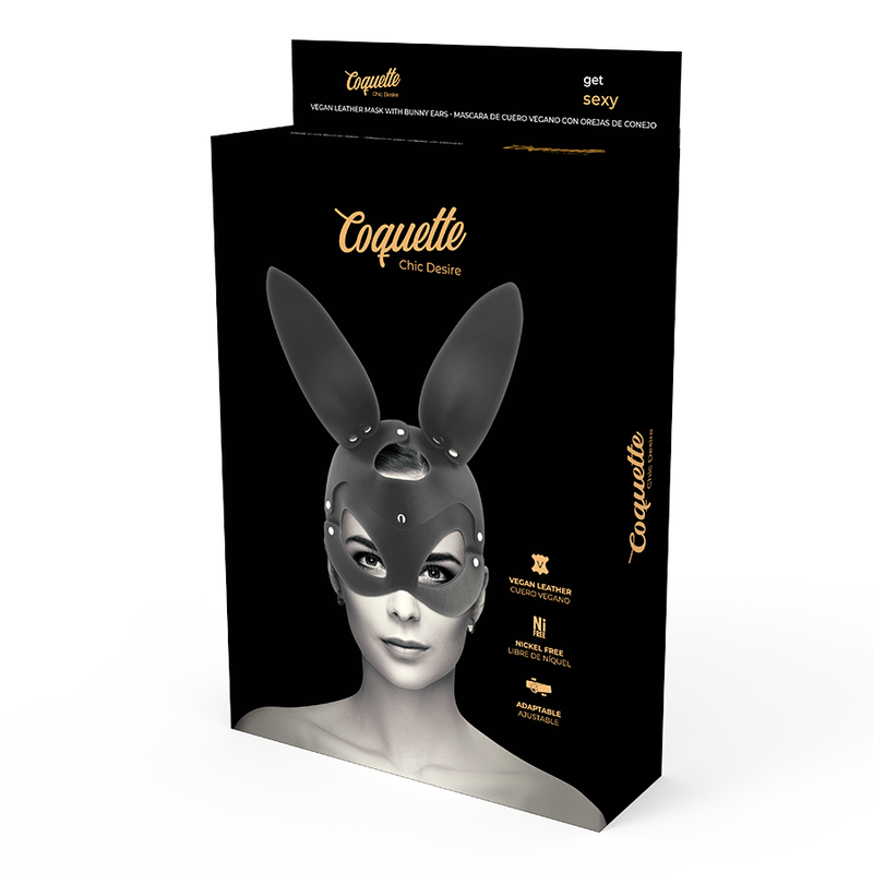 Coquette Accessories-Maschera di pelle vegana con orecchie di coniglio — COQUETTE CHIC DESIRE · Accessori lingerie (imaginea 5)
