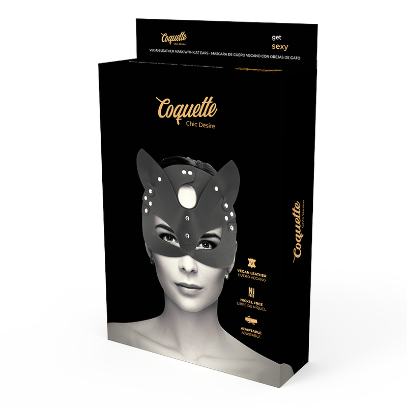 Coquette Accessories-Maschera di pelle vegana con orecchie di coniglio — COQUETTE CHIC DESIRE · Accessori lingerie (imaginea 4)