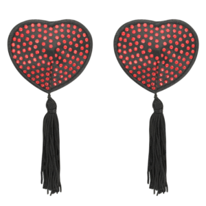 Coquette Accessories-Coperture per capezzoli Cuore Nero/Rosso — COQUETTE CHIC DESIRE · Accessori lingerie (immagine 3)