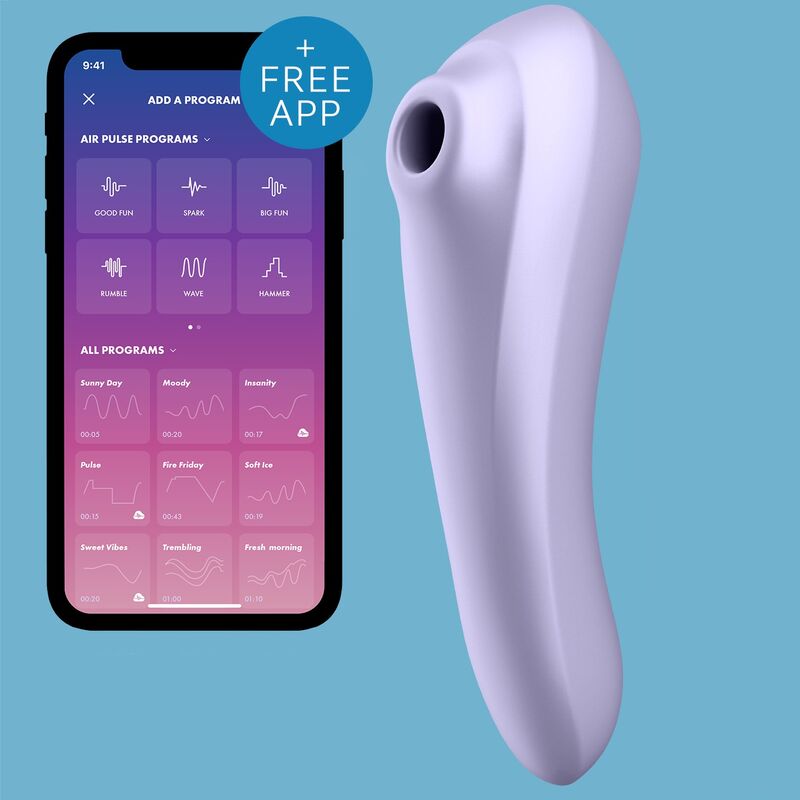 Satisfyer Connect-Dual Pleasure Air Pulse Vibratore Viola 3 Satisfyer Connect-Dual Pleasure Air Pulse Vibratore Viola · Giocattoli per coppie (imaginea 3)