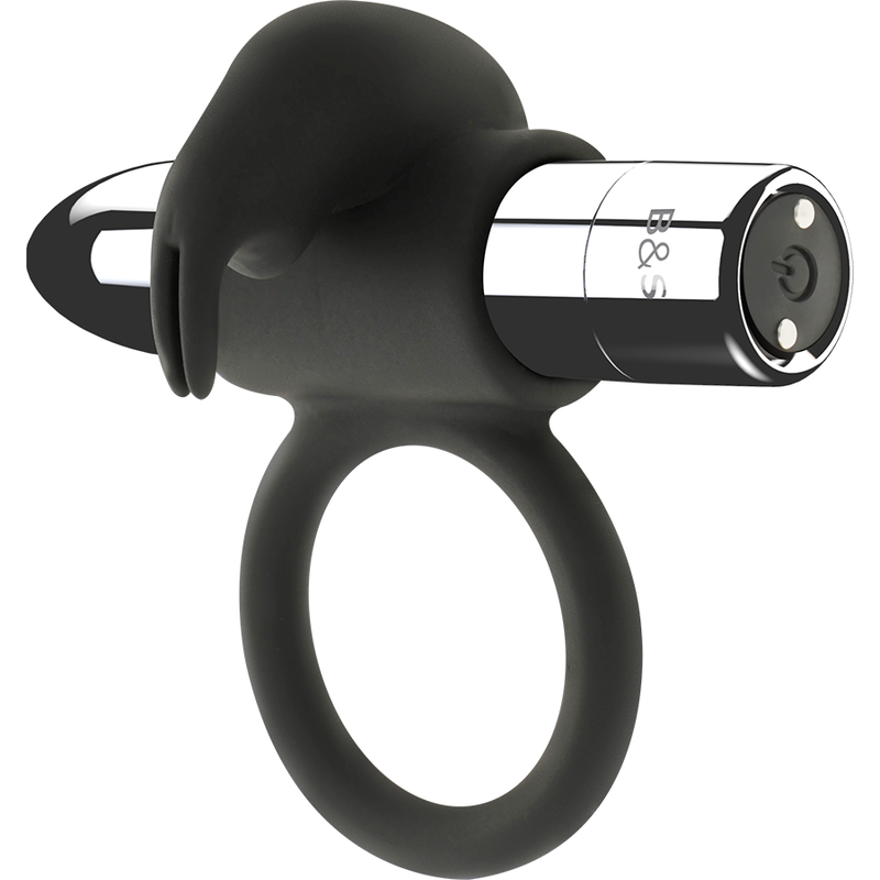 Black&silver-Anello ricaricabile Burton 10 modalità — BLACK&SILVER · Anelli & Guaine per pene (imaginea 6)