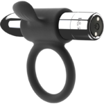 Black&Silver-Cameron Anello Ricaricabile Silicone 10 velocità — BLACK&SILVER · Anelli & Guaine per pene