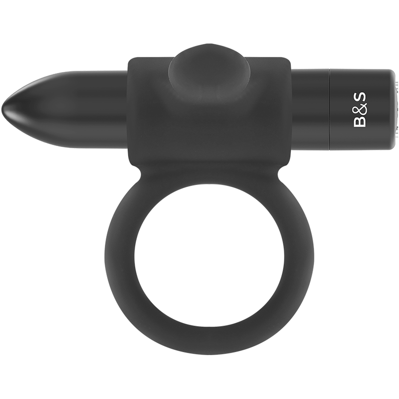 Black&Silver-Cameron Anello Ricaricabile Silicone 10 velocità — BLACK&SILVER · Anelli & Guaine per pene (imaginea 9)