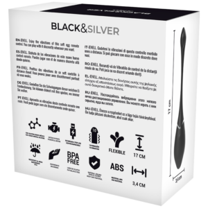 Black&silver-Jenell Uovo Vibratore Ricaricabile-Silicio, 10 velocità — BLACK&SILVER · Vibratori (imaginea 8)