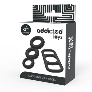 Addicted Toys-Set Anelli per Pene 4 Pezzi-Silicone, Impermeabile 15 Addicted Toys-Set Anelli per Pene 4 Pezzi-Silicone, Impermeabile · Anelli & Guaine per pene (immagine 7)