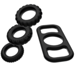 Addicted Toys-Set Anelli per Pene 4 Pezzi-Silicone, Impermeabile · Anelli & Guaine per pene
