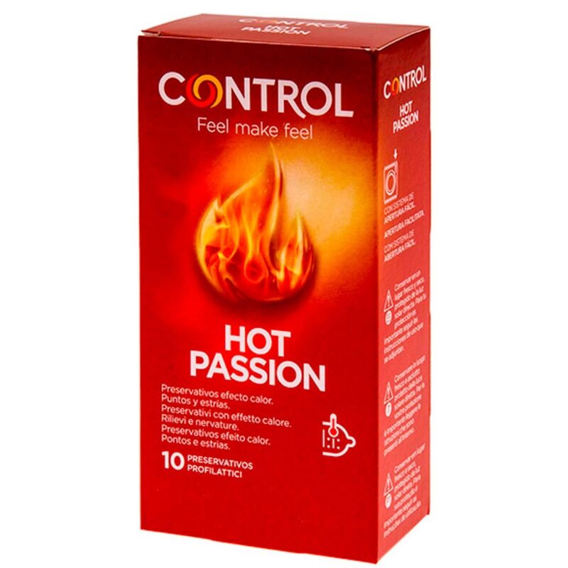 Control Condoms-Hot Passion Preservativi Effetto Riscaldatore 10 1 Control Condoms-Hot Passion Preservativi Effetto Riscaldatore 10 · Preservativi