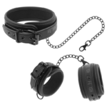 Fetish Submissive Bondage-Collana e manette in pelle vegana · Bondage & Manette
