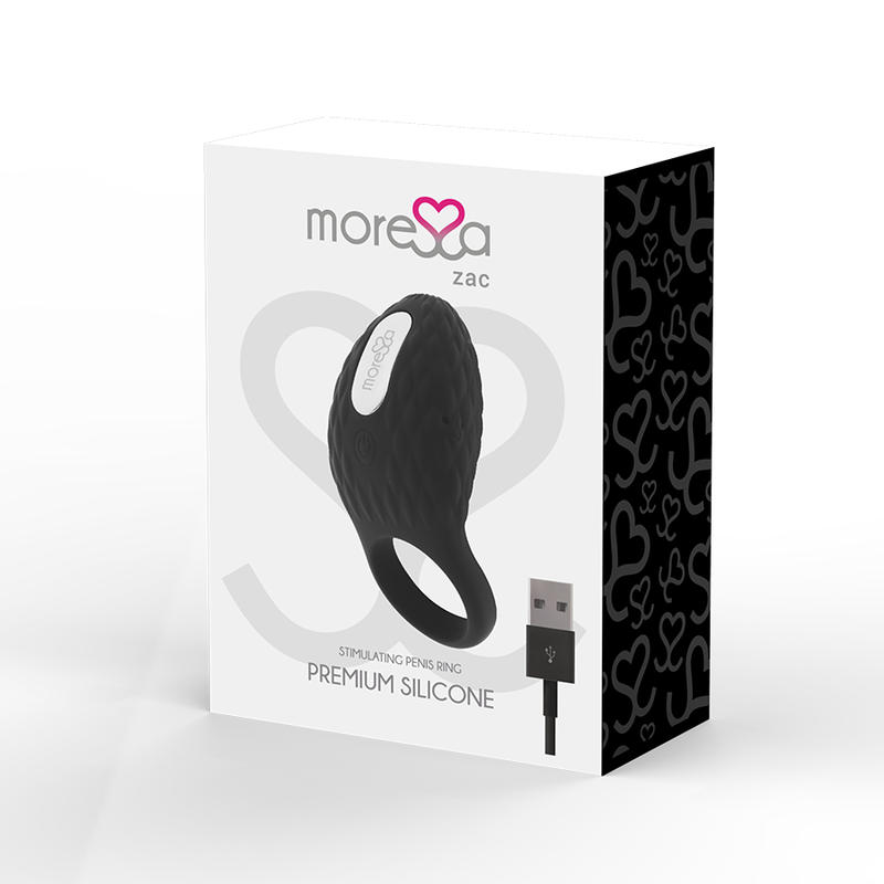 Moressa-Zac Premium Anello Vibratore Ricaricabile-Silicio, 7 velocità · Anelli & Guaine per pene (imaginea 4)
